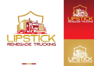 Lipstick trucking logo