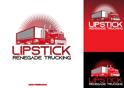 Lipstick trucking logo by articon