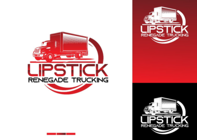 Lipstick trucking logo